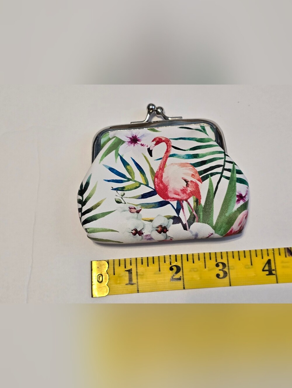 👛 Boutique Coin Purse Lot 3pc Pastel Fur Skull Flamingo Clasp Pouch 🦩💀 - Picture 3 of 4